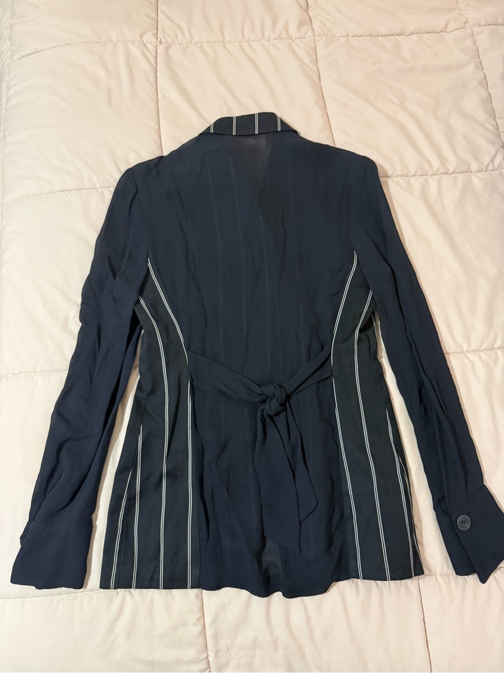 Vintage Byblos Made in Italy Black Pinstripe Blazer - Picture 6 of 8
